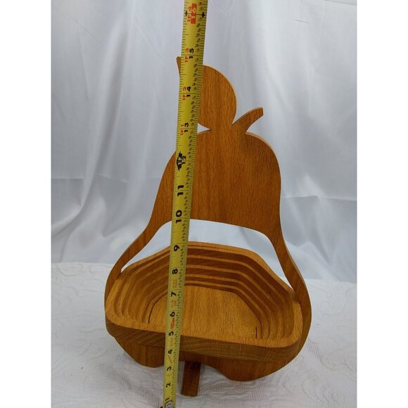 VTG PEAR TREE Fruit basket Wood Collapsible table decor READ ASIS - Picture 11 of 12